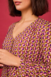 Geometric Eucalyptus Short Dress